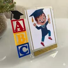KIT Porta Retrato 1 a 3 unidades - Formatura ABC infantil em Acrílico Personalizado