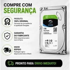 HD Seagate SkyHawk 1TB sata 3.5" p/ DVR NVR CFTV vigilancia 24h - ENVIO IMEDIATO