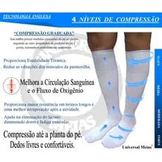 Meia de Compressão Multifuncional para Ciclismo - Corrida - Trilhas - Pernas Cansadas - Média Compressão 20/30mmHg