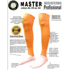 Meia de Futebol Laranja - Adulto - Juvenil - Infantil - Meião Profissional Universal Meias