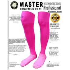 Meião Profissional - ROSA PINK - Futebol Futsal  - Adulto - Juvenil - Infantil - ORIGINAL Universal Meias