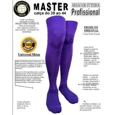 Meião de Futebol Roxo - Futsal ORIGINAL - Universal Meias - Adulto - Juvenil - Infantil