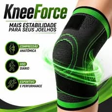 Joelheira Ortopédica Compressão KneeForce para Joelho Alívio da Dor Esportiva Academia Corrida