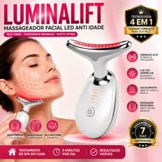 Massageador Facial LED Anti Idade Redutor de Rugas Flacidez  USB Lifting Facial (Cores Sortidas)