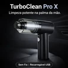 Mini Aspirador Automotivo Portátil Recarregável USB Potente Sem Fio Para Carro TurboClean Pro X