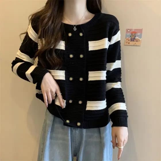 Feminino francês contraste cor listrado manga comprida camisa de fundo feminino primavera fino ajuste mais magro olhar p