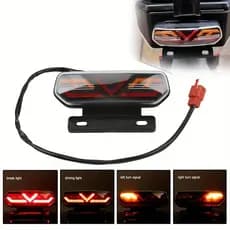Luzes Traseiras LED 12V Para Motocicletas , Incluindo Luz De Freio , Traseira E Indicador De Sinal De Mudança