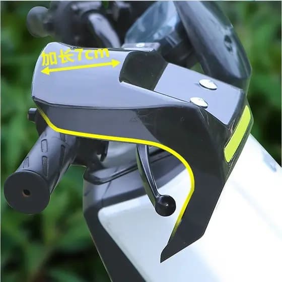 1 Par Protetor De Mão Da Motocicleta Escudo Moto Guiador Vento À Prova Dwaterproof Água Capa Proteção Com Fita Reflexiva