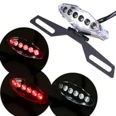 Universal Motocicleta LED Cauda Parar Luz De Freio Lâmpada Da Placa Licença Para Harley Bobber Chopper Cafe Racer