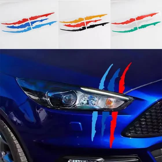 Adesivos De Carro Reflexivos Monstro Garra Marcas De Riscos Farol Pára-Choques Adesivo Decalque À Prova Dwaterproof Água