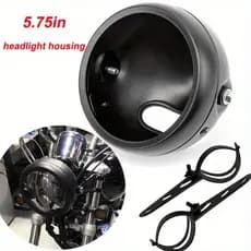 Preto 5.75 Polegada Redondo Faróis Da Motocicleta Habitação Balde LED Farol Capa Para Har-ley Universal