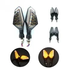 2pcs Sinal De Volta Da Motocicleta LED Luz De Sinalização Âmbar