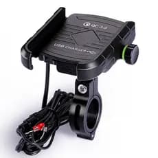 Suporte Do Telefone Da Motocicleta Com QC3.0 USB Carregador Rápido À Prova Dwaterproof Água Guiador Montagem Móvel Cabo