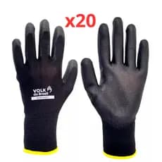 Kit 20 Luva Tatil Volk CA 30916 Multitato Luva PU Pedreiro Marceneiro Eletricista Obras