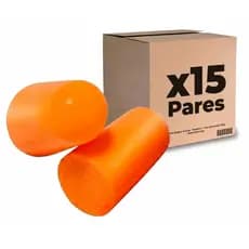 Kit 15 Protetor Auricular 16db 1100 3M CA 5674 Plug Espuma Abafador Ruidos Protecao Auditiva