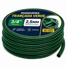 Mangueira de Jardim 10/15/20/25/30/35/50 Metros 3/4 X 2,5mm Trançada Reforçada