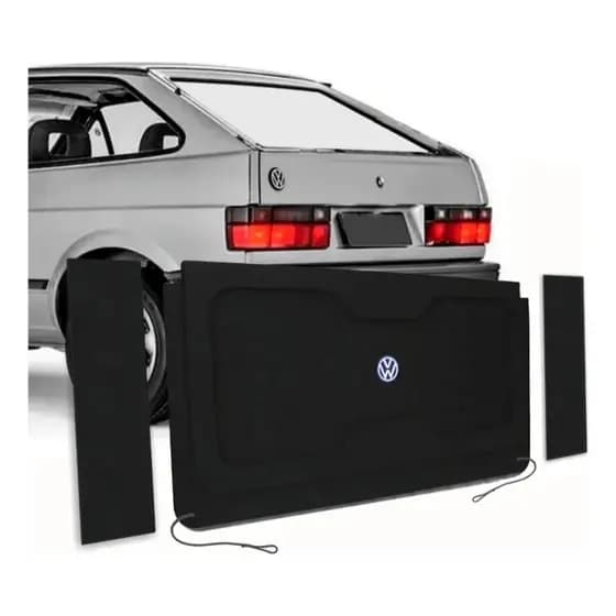 Tampão Bagagito Porta Malas Volkswagen Gol Quadrado 1980 a 1995 Carpete Preto R-Acoustic