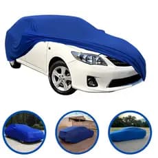 Capa Automotiva Premium Cobrir Carro Tecido Helanca Anti Uv Poeira Cor Azul