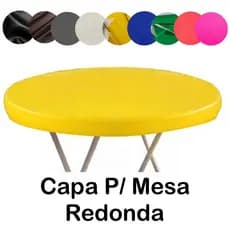 Capa Para Cobrir Mesa Redonda de Madeira Plástico Em Couro Várias Cores Sob Medida