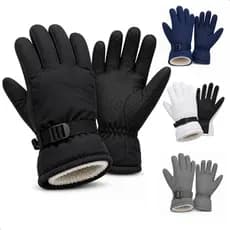 Luva Motoqueiro C/ Forro Quente Motociclista Impermeável Pelinho p/ Frio Moto Bike Viagens