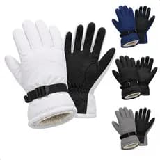Luva Motoqueiro Forro Quente Motociclista Impermeável Pelinho p/ Frio Moto Bike Branca Branco