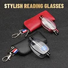 Óculos De Leitura Dobráveis Masculinos E Femininos , Com Lentes Telescópicas , Laptop , Zíper , Unissex
