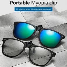 Espelho Flip Up Clip Em Óculos De Sol Polarizados Fotocromático Condução Pesca Visão Noturna Clipes Para Homem Mulher