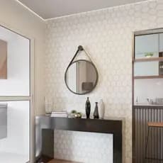 Espelho Parede Redondo de 50cm Para Sala Salao Beleza Banheiro Corredor Casa Quarto Decorativo Moderno Sem Moldura Preto