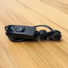 Fio Rabicho 2 pinos Tomada Para Abajur E Luminárias de mesa Com Liga/desliga Cor Preto ou branco