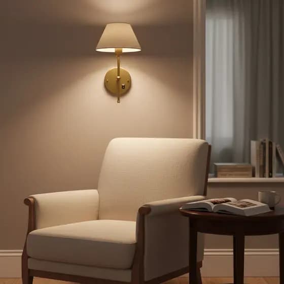 luminária arandela de Parede clássico Com Interruptor e Cúpula algodão Ref 16 sala quarto cabeceira de cama Escritorio