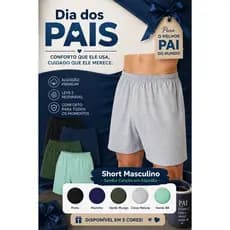 Short Samba Canção Masculino 100% Algodão – Pijama Confortável para Dormir