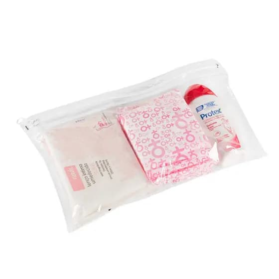 Kit 5 Saquinho Organizador Para Bolsa e Mala De Viagem Pvc com Zíper Necessaire