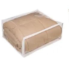 Kit 50 Saco Embalagem Organizador Multiuso 45x45x15 Pvc Transparente com Zíper