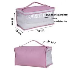 Kit Necessaire Organizadora Maquiagem  Brinquedo Transparente