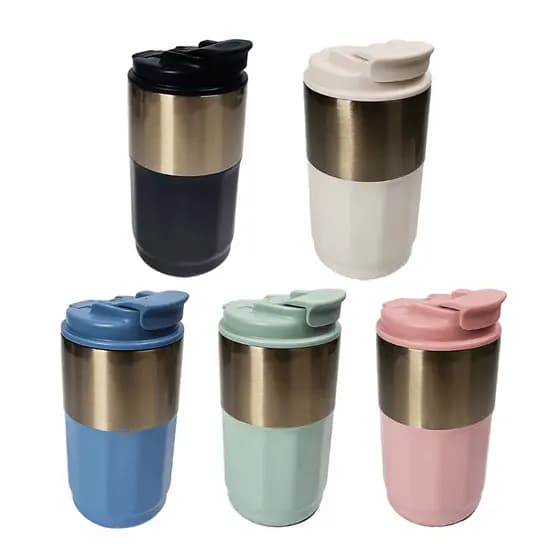 Copo Termico Inox Para Cafe Cha Suco Cerveja Com Tampa