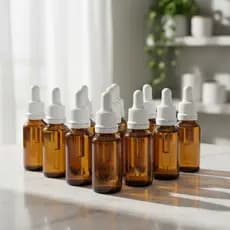 150 Frascos Conta Gotas Gotejador Vidro Âmbar 30ml P/ Floral