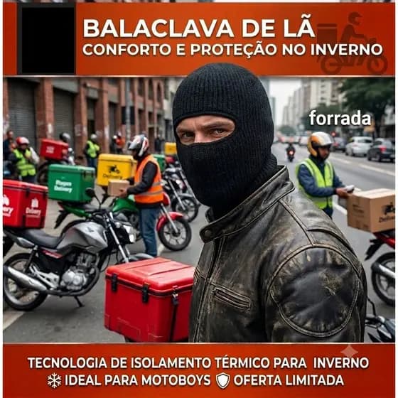 1 a 4 Touca Ninja Balaclava bala Clava Toca Lã Térmica Motoqueiro Motociclista Forrada