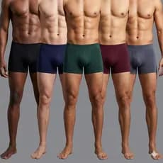 Kit 10 Cuecas Boxer Adulto Cueca Box Microfibra Premium Cueca sem Costura Cores Aleatórias cueca cor
