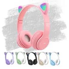 Fone De Ouvido Bluetooth Sem Fio Orelha de Gato Gatinho Led Cat Infantil Led Rgb Lançamento