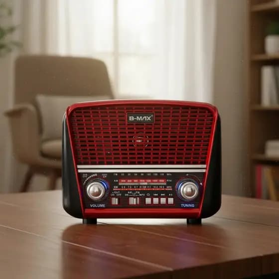 Radio Vintage Am Fm Sw , Entrada USB, Cartão de memoria, Bluetooth, SD, TF Lanterna e saida auxiliar