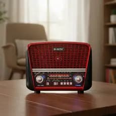 Radio Vintage Am Fm Sw , Entrada USB, Cartão de memoria, Bluetooth, SD, TF Lanterna e saida auxiliar