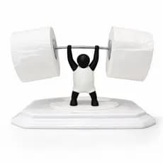 Porta Papel Higiênico Criativo Boneco Academia | Suporte Divertido em Impressão 3D PLA