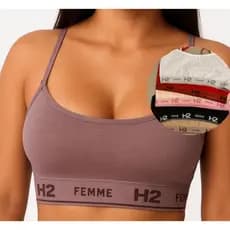 Kit com 5 Top Feminino Adulto Sortidos em Algodão Cotton