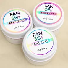 Kit 3 Gel 15g Fan Nails Para Unhas Gel fibra XED XD Profissional Alongamento De Unha