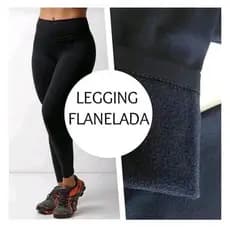 Legging Flanelada Grossa Calça Leg Peluciada Forrada Por Dentro  Calça Térmica