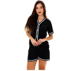 Baby Doll Blogueira Curto Pijama Feminino Americano Botões Aberto Virginia Short Doll Adulto