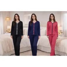 Pijama Feminino Americano Manga Longa / Pijama Blogueirinha / Pijama de Botão