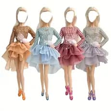 Adequado para 30 centímetros boneca vestido definir roupas, brinquedo menina