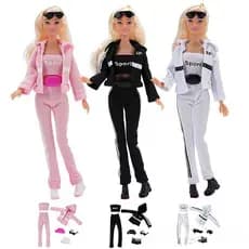 Conjunto de Esportes para Bonecas de 30cm - Roupas, Acessórios, Sapatos, Conjunto de 6 Peças, Adequado para Brincadeiras