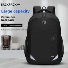 Mochila Masculina de Tecido Oxford, Mochilas Modernas para Laptop para Meninos, Mochilas de Viagem de Grande Capacidade